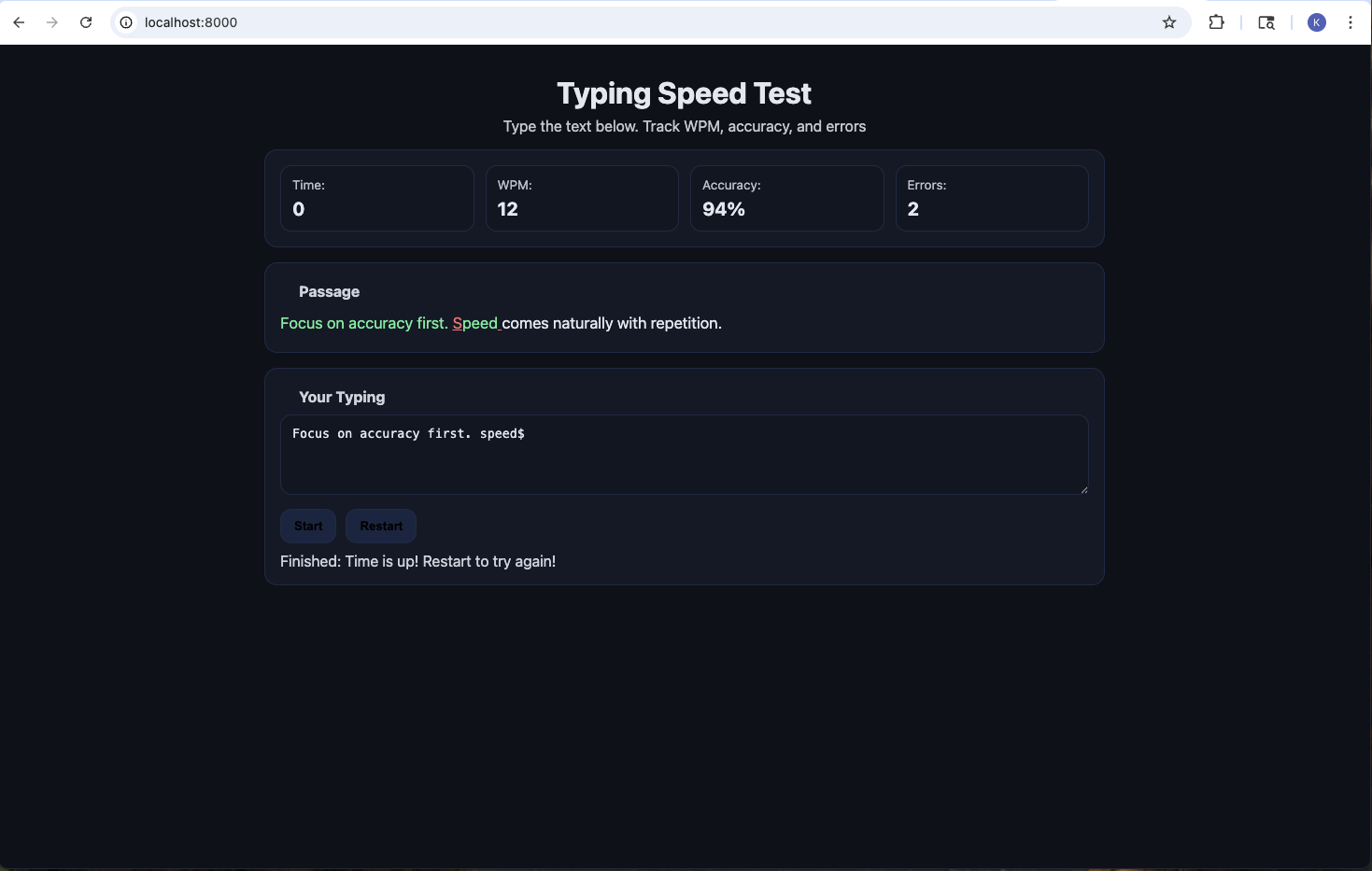 Typing Speed Test detail